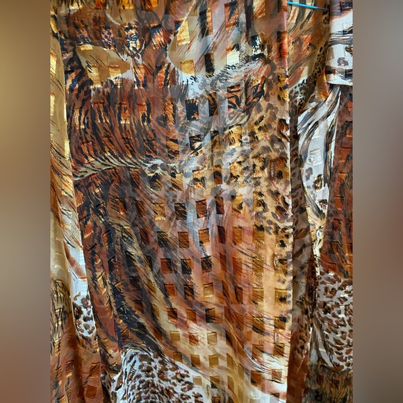 Vintage Semi-Sheer Animal Print Blouse - Picture 7 of 7